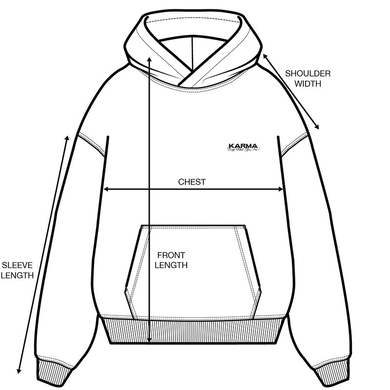 KARMA WORD GRAPHIC HOODIE