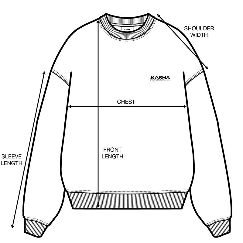KARMA WORD GRAPHIC SWEATSHIRT