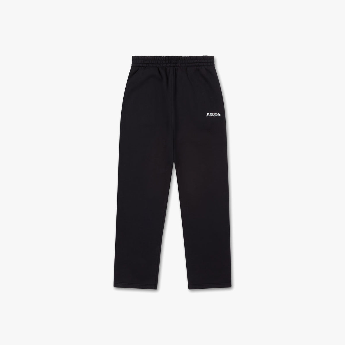 KARMA WORD GRAPHIC OPEN HEM SWEATPANTS